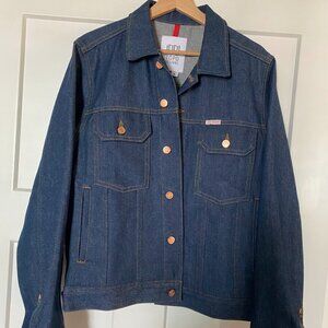Topo Designs Men's Size S Blue Raw Denim Trucker Jacket Made In the USA NWOT